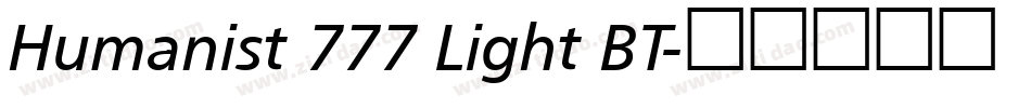Humanist 777 Light BT字体转换